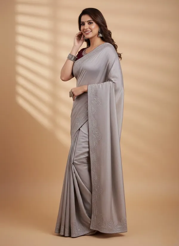 Grey_Chinon_Premium_Saree_For_Women