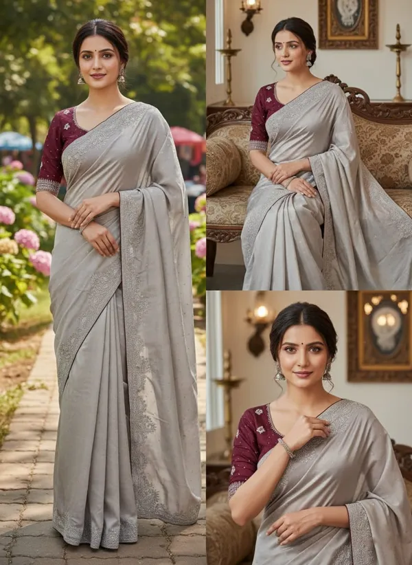 Grey_Chinon_Premium_Saree_For_Women