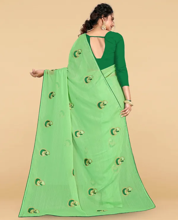 Lime_Green_Vichitra_And_Mono_Banglori_Premium_Saree_For_Women
