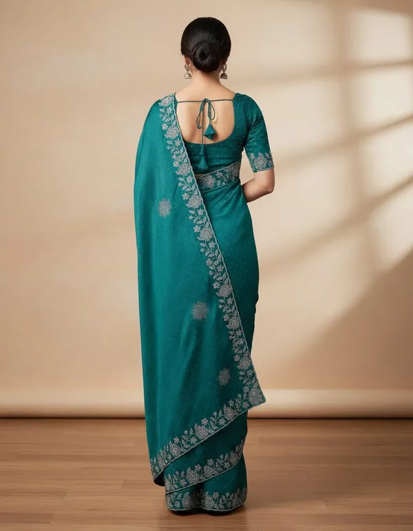 Green_Chiffon_Premium_Saree_For_Women