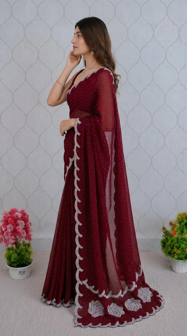 Maroon_Fandy_Chiffon_Satin_Premium_Saree_For_Women