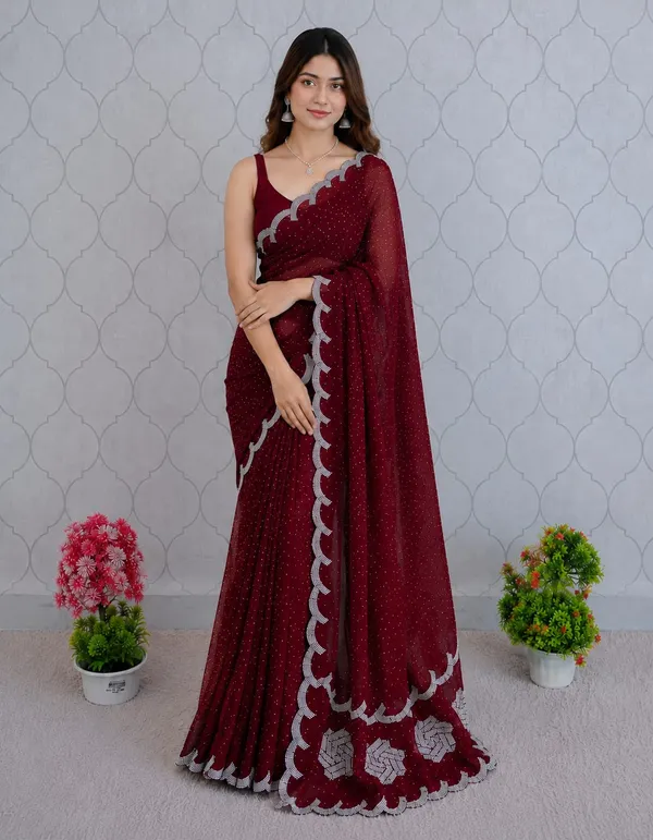 Maroon_Fandy_Chiffon_Satin_Premium_Saree_For_Women