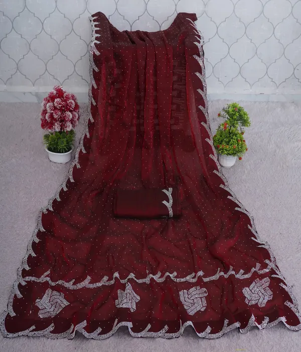 Maroon_Fandy_Chiffon_Satin_Premium_Saree_For_Women