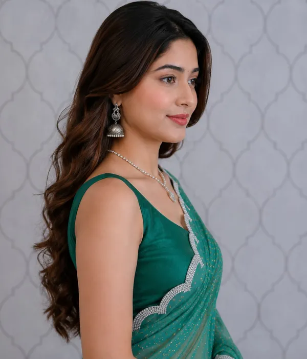 Sea_Green_Fandy_Chiffon_Satin_Premium_Saree_For_Women