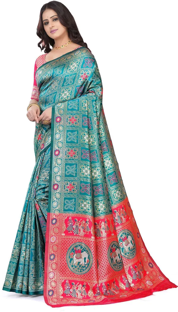 Multicolor_Jacquard_Premium_Saree_For_Women
