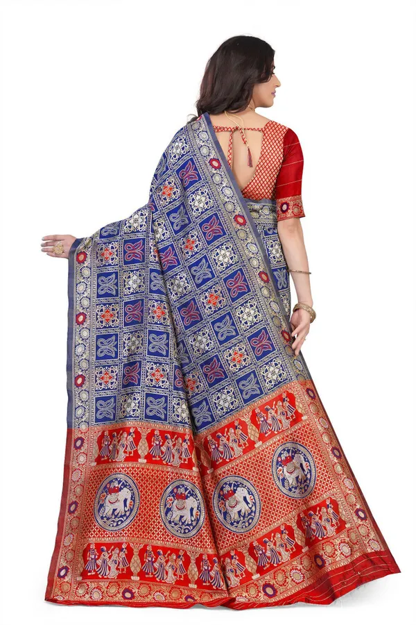 Blue_Jacquard_Premium_Saree_For_Women