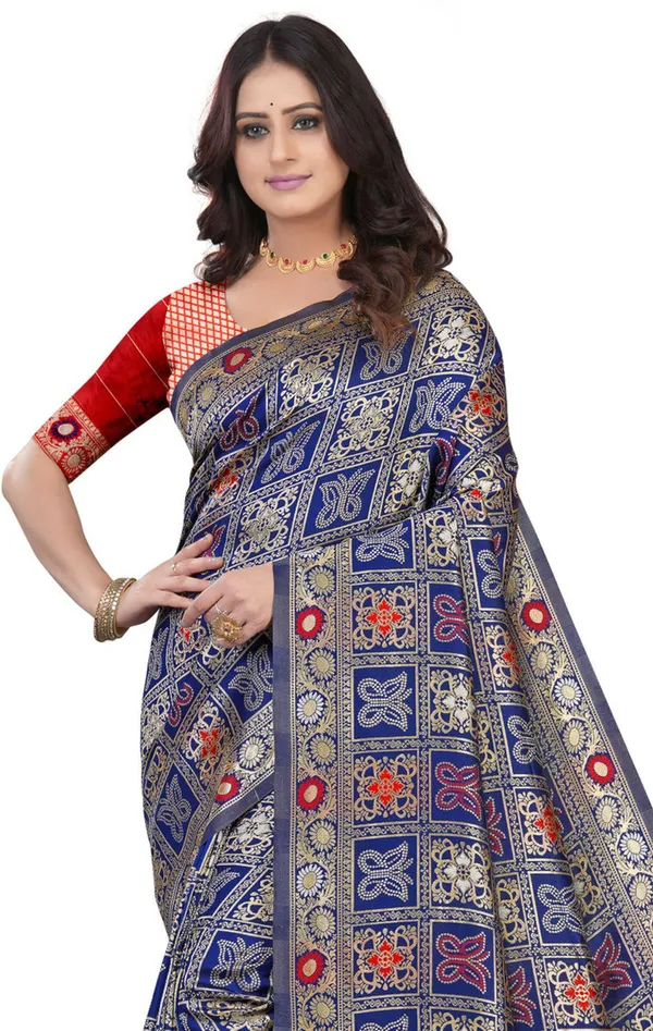Blue_Jacquard_Premium_Saree_For_Women