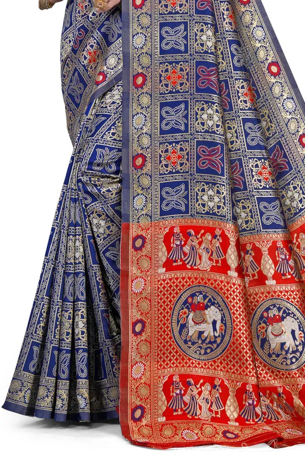 Blue_Jacquard_Premium_Saree_For_Women