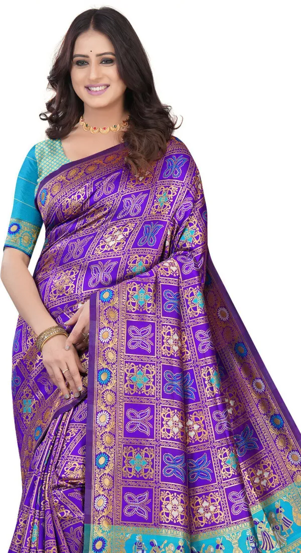 Purple_Firoza_Jacquard_Silk_Premium_Saree_For_Women