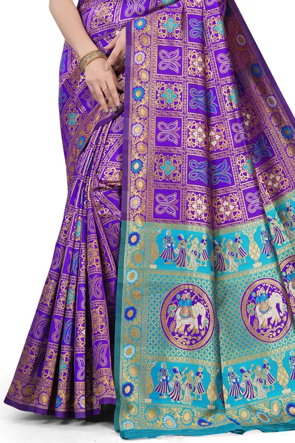 Purple_Firoza_Jacquard_Silk_Premium_Saree_For_Women