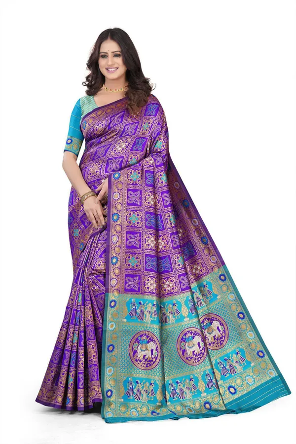 Purple_Firoza_Jacquard_Silk_Premium_Saree_For_Women