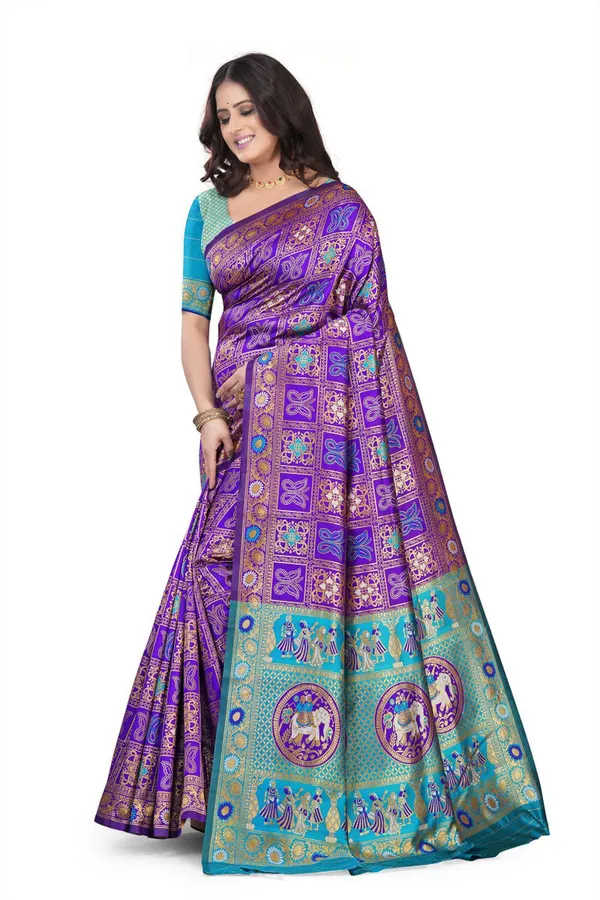 Purple_Firoza_Jacquard_Silk_Premium_Saree_For_Women