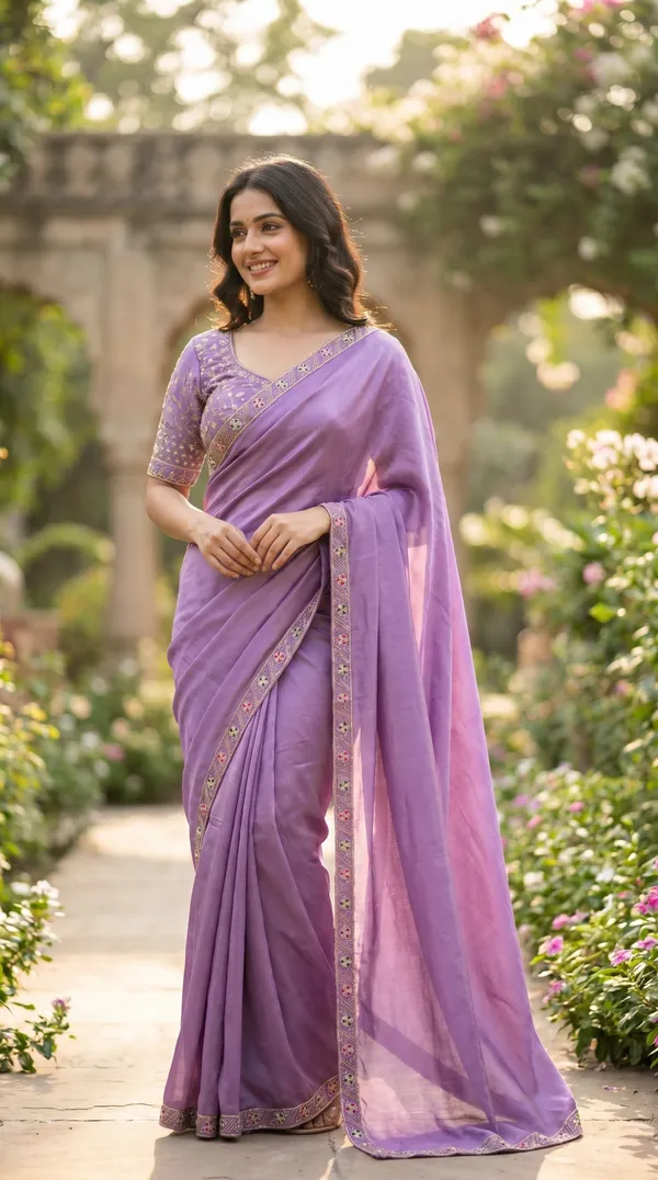 Purple_Chinon_Premium_Saree_For_Women
