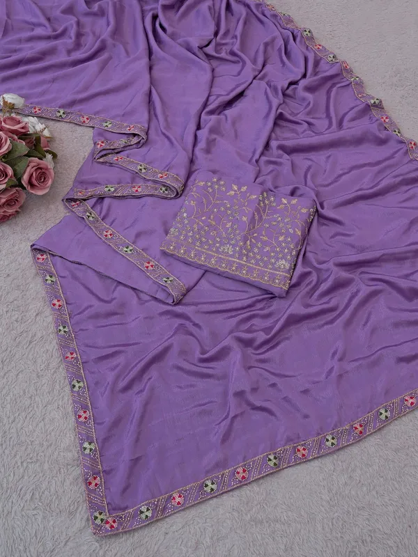 Purple_Chinon_Premium_Saree_For_Women