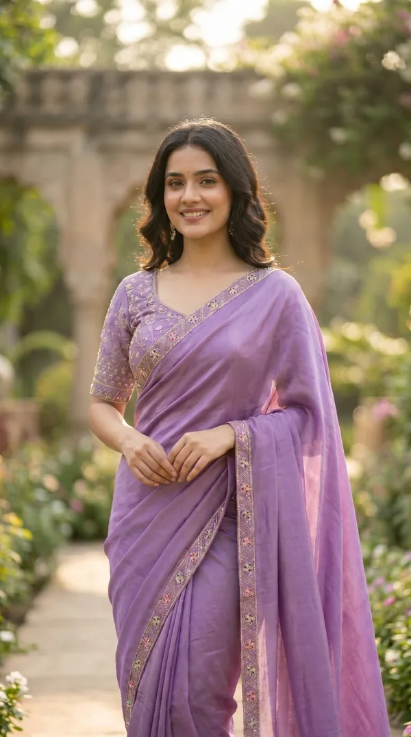 Purple_Chinon_Premium_Saree_For_Women