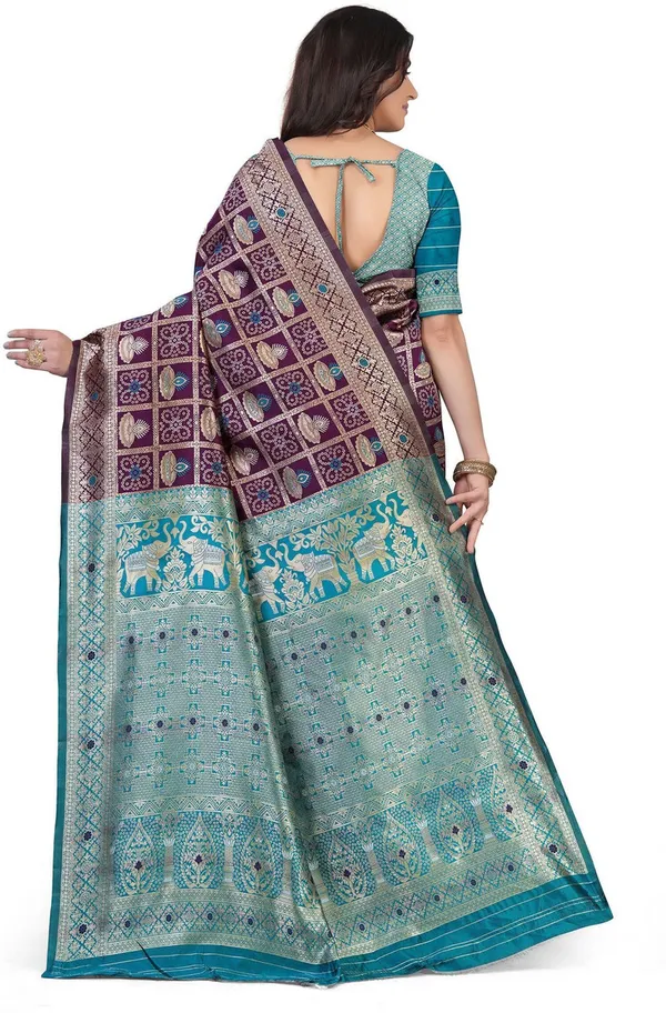 Wine_Firoza_Jacquard_Silk_And_Kanjivaram_Silk_Premium_Saree_For_Women