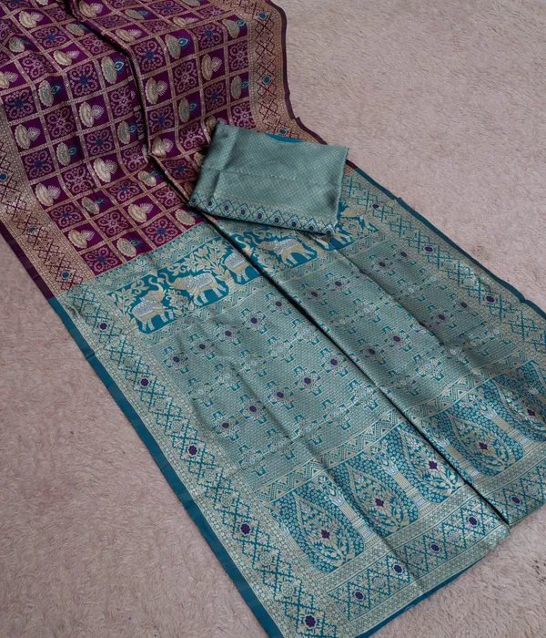 Wine_Firoza_Jacquard_Silk_And_Kanjivaram_Silk_Premium_Saree_For_Women