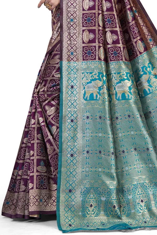 Wine_Firoza_Jacquard_Silk_And_Kanjivaram_Silk_Premium_Saree_For_Women