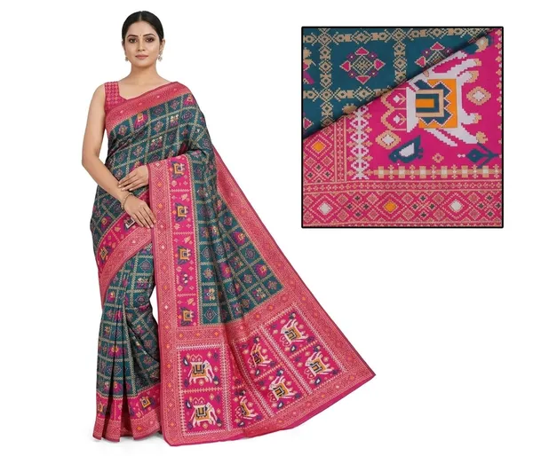 Mor_Peach_Jacquard_Silk_And_Kanjivaram_Silk_Premium_Saree_For_Women