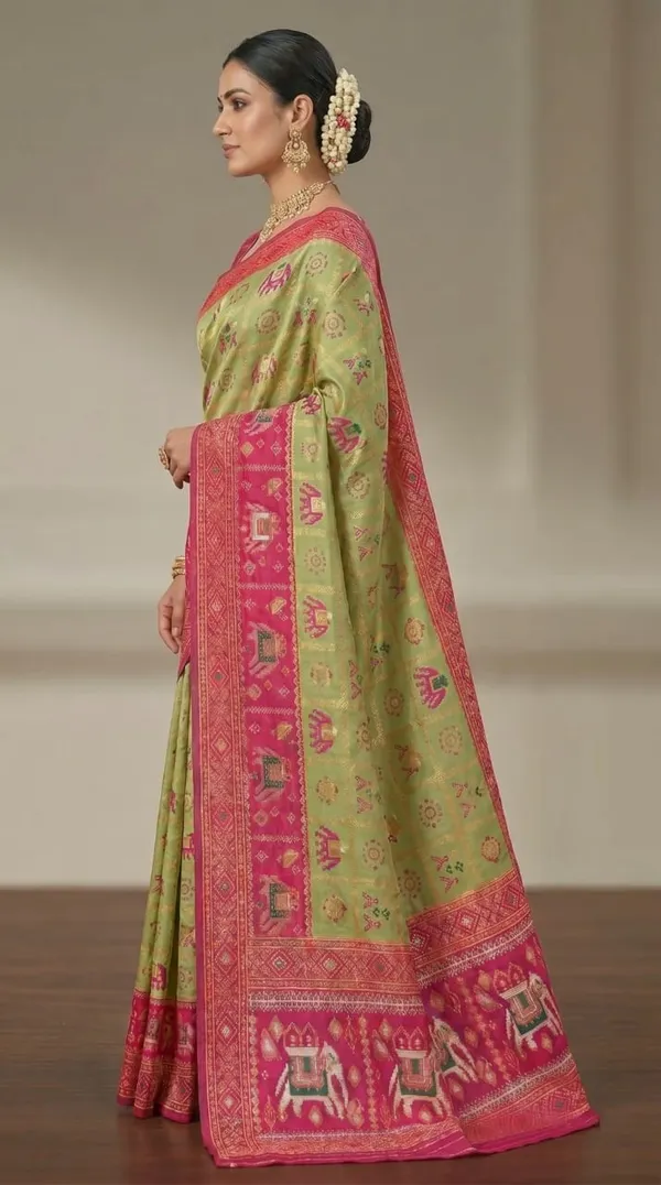 Pista_Green_Jacquard_Silk_And_Kanjivaram_Silk_Premium_Saree_For_Women