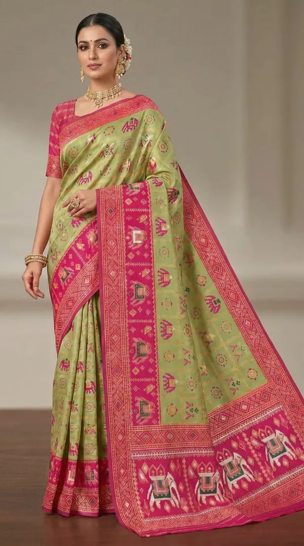 Pista_Green_Jacquard_Silk_And_Kanjivaram_Silk_Premium_Saree_For_Women