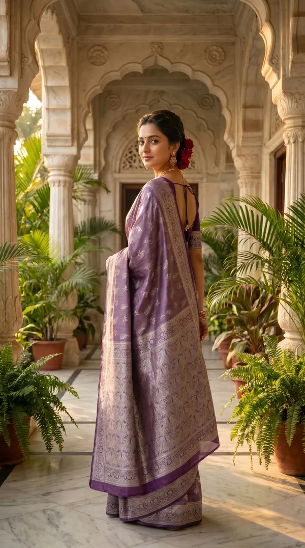 Purple_Jacquard_Silk_And_Kanjivaram_Silk_Premium_Saree_For_Women