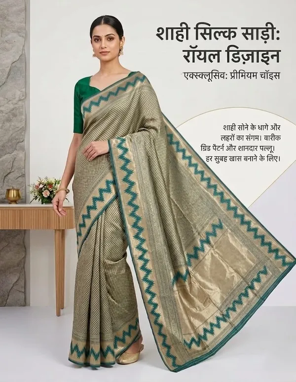 Green_Jacquard_Silk_And_Kanjivaram_Silk_Premium_Saree_For_Women
