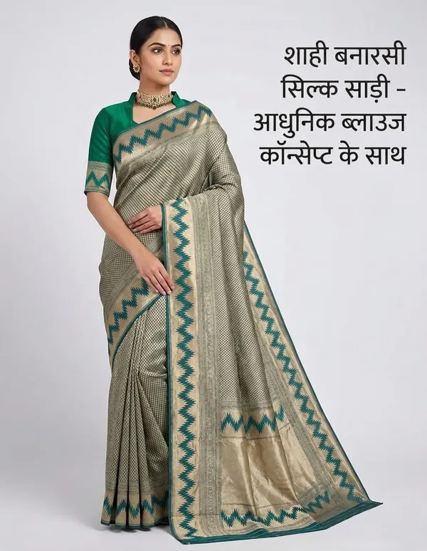 Green_Jacquard_Silk_And_Kanjivaram_Silk_Premium_Saree_For_Women