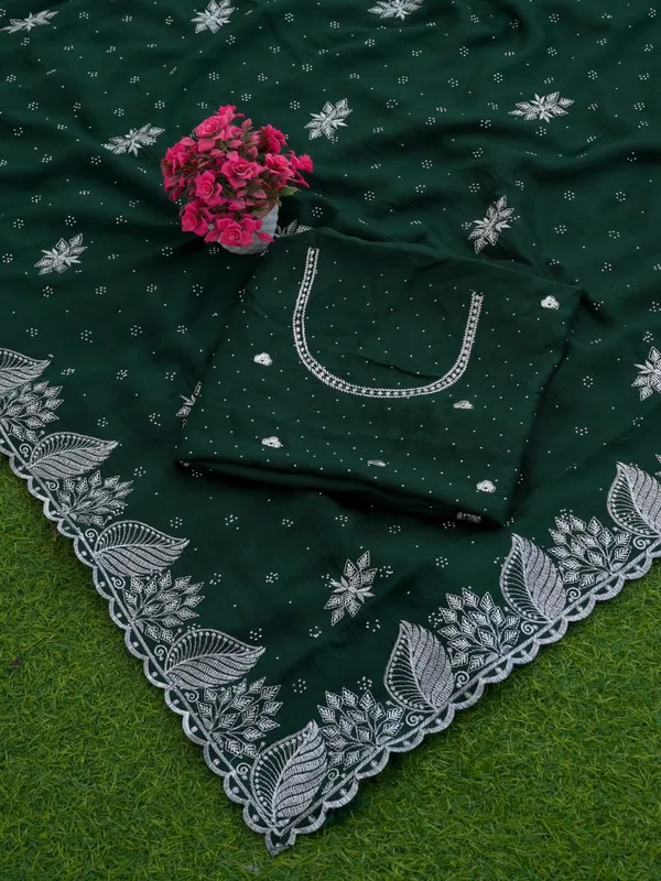 Green_Vichitra_Premium_Saree_For_Women