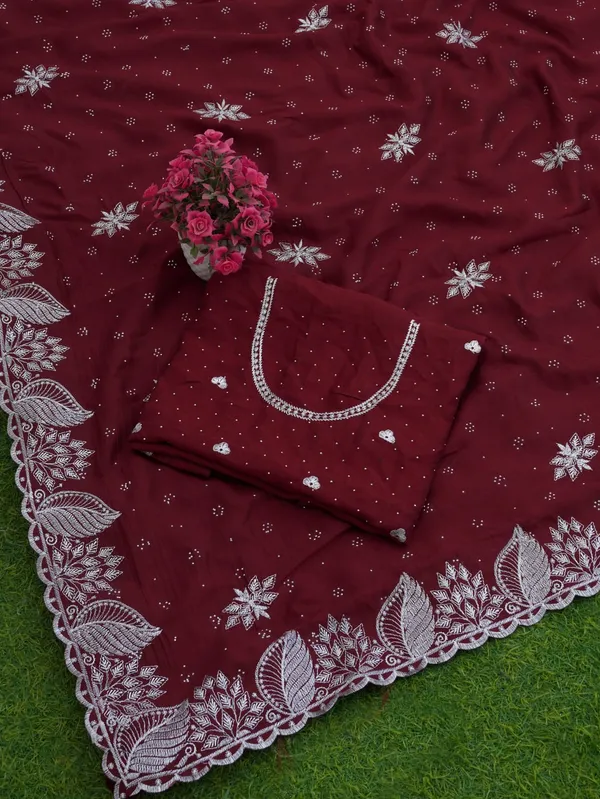 Maroon_Vichitra_Premium_Saree_For_Women