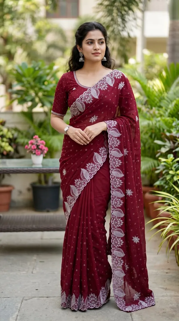 Maroon_Vichitra_Premium_Saree_For_Women