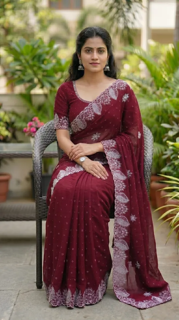 Maroon_Vichitra_Premium_Saree_For_Women