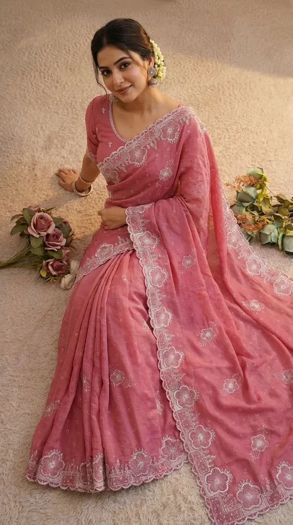 Pink_Vichitra_Premium_Saree_For_Women