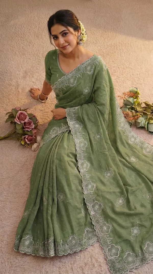 Sage_Green_Vichitra_Premium_Saree_For_Women