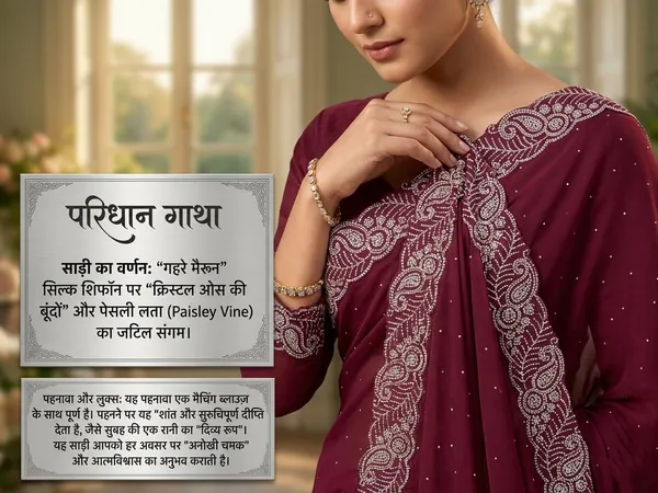 Deep_Wine_Chinon_Premium_Saree_For_Women