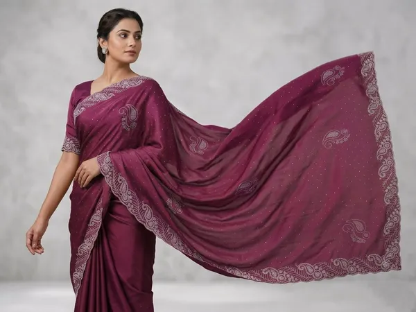 Magenta_Chinon_Premium_Saree_For_Women