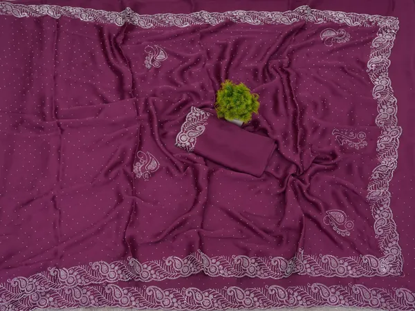 Magenta_Chinon_Premium_Saree_For_Women