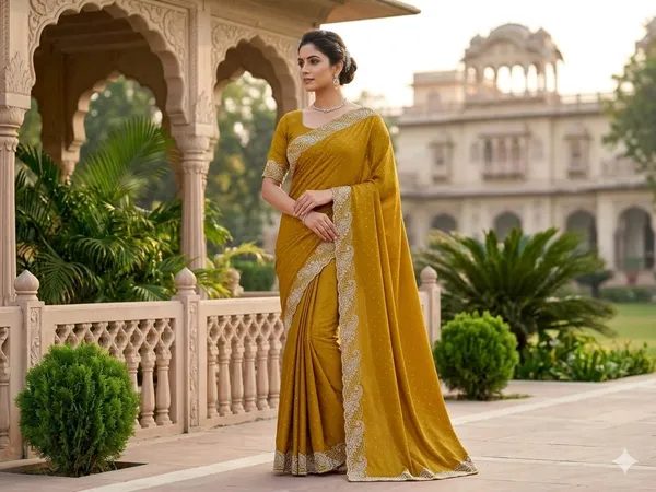 Mustard_Gold_Chinon_Premium_Saree_For_Women