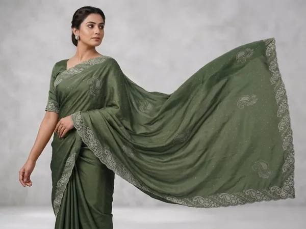 Pista_Green_Chinon_Premium_Saree_For_Women