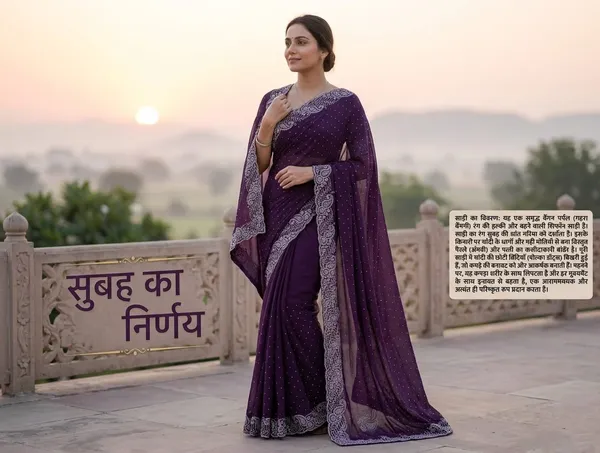 Purple_Chinon_Premium_Saree_For_Women
