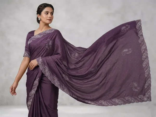 Purple_Chinon_Premium_Saree_For_Women
