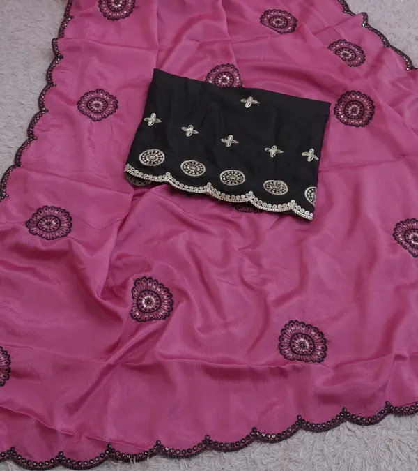 Magenta_Chinon_Premium_Saree_For_Women