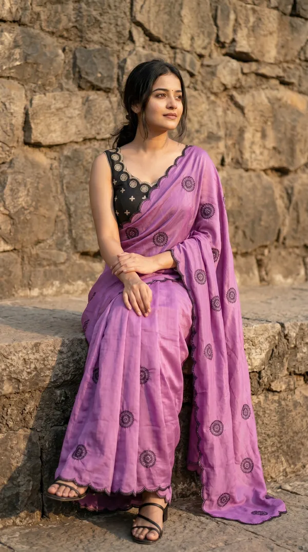 Magenta_Chinon_Premium_Saree_For_Women