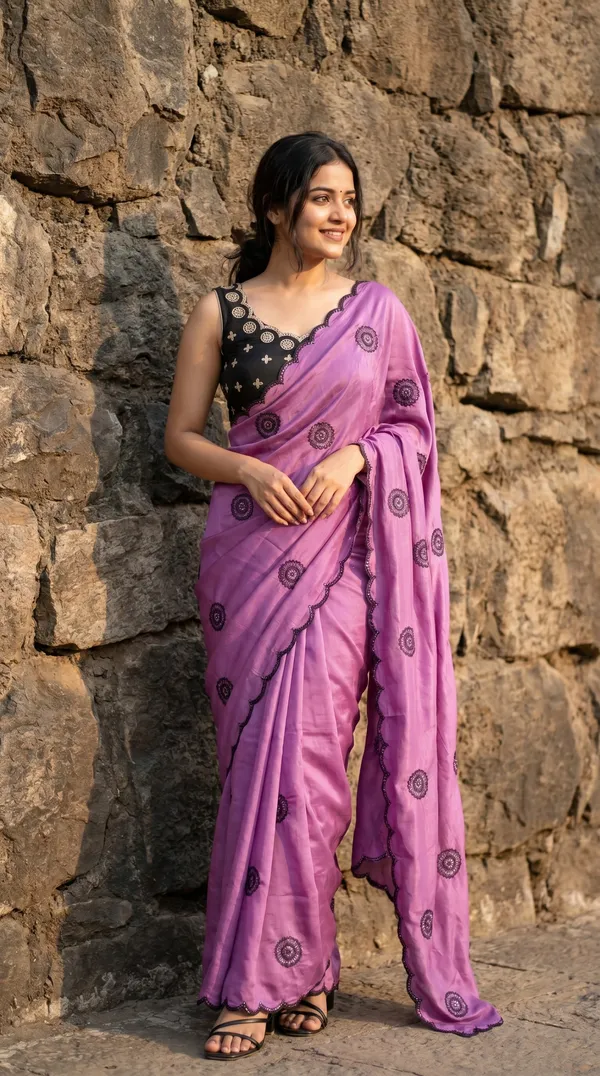 Magenta_Chinon_Premium_Saree_For_Women