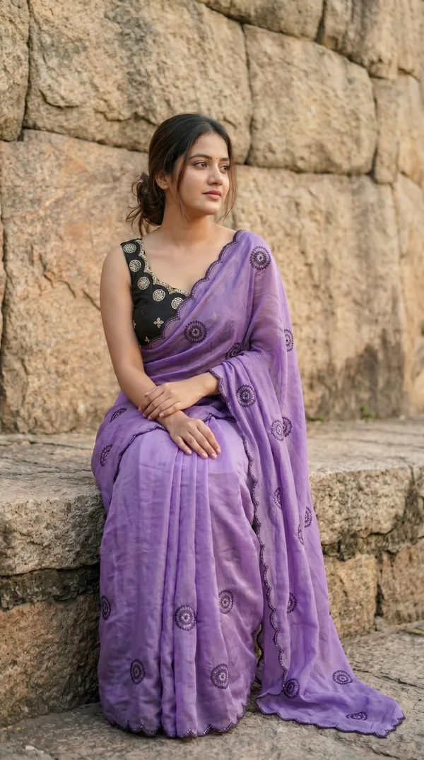 Purple_Chinon_Premium_Saree_For_Women