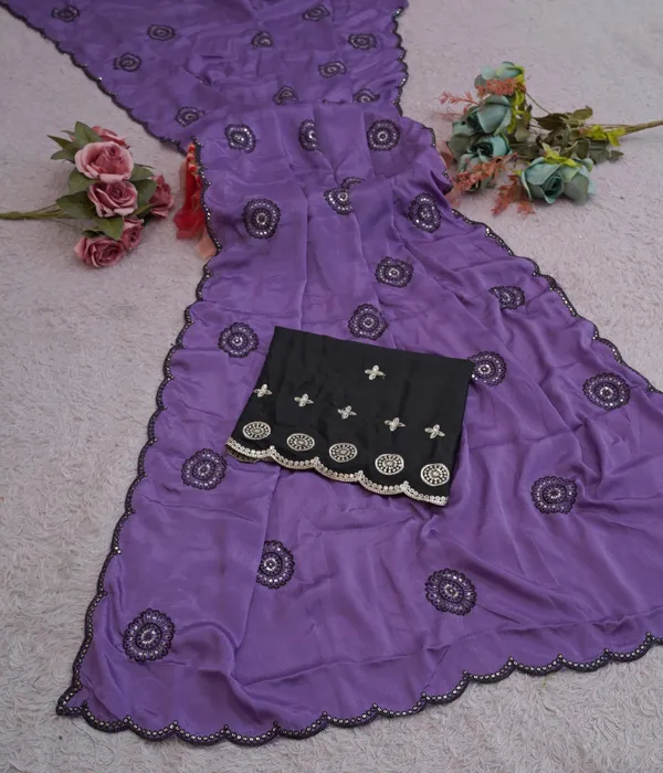 Purple_Chinon_Premium_Saree_For_Women