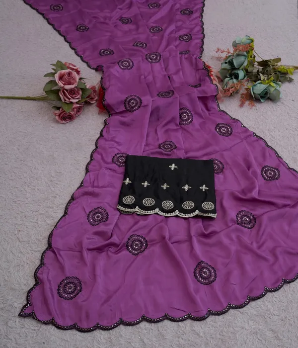 Purple_Chinon_Premium_Saree_For_Women