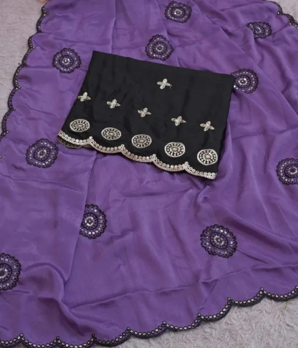 Purple_Chinon_Premium_Saree_For_Women