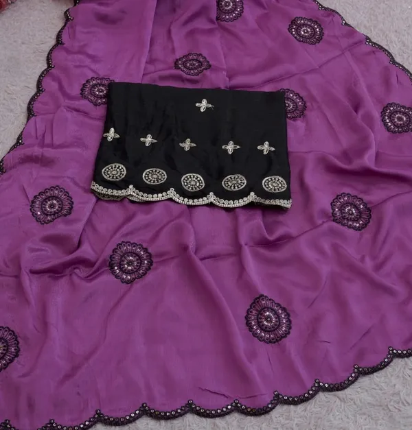 Purple_Chinon_Premium_Saree_For_Women