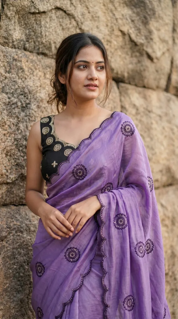 Purple_Chinon_Premium_Saree_For_Women